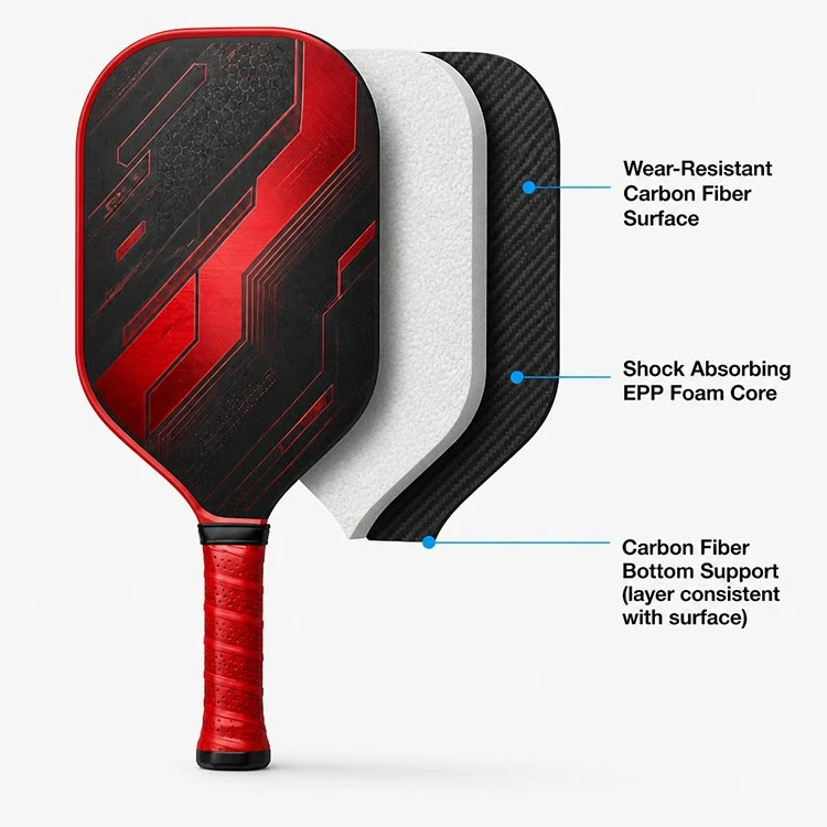 16mm T700 Edgeless Pickleball Paddles PP Honeycomb Core Custom Wholesale manufacturers