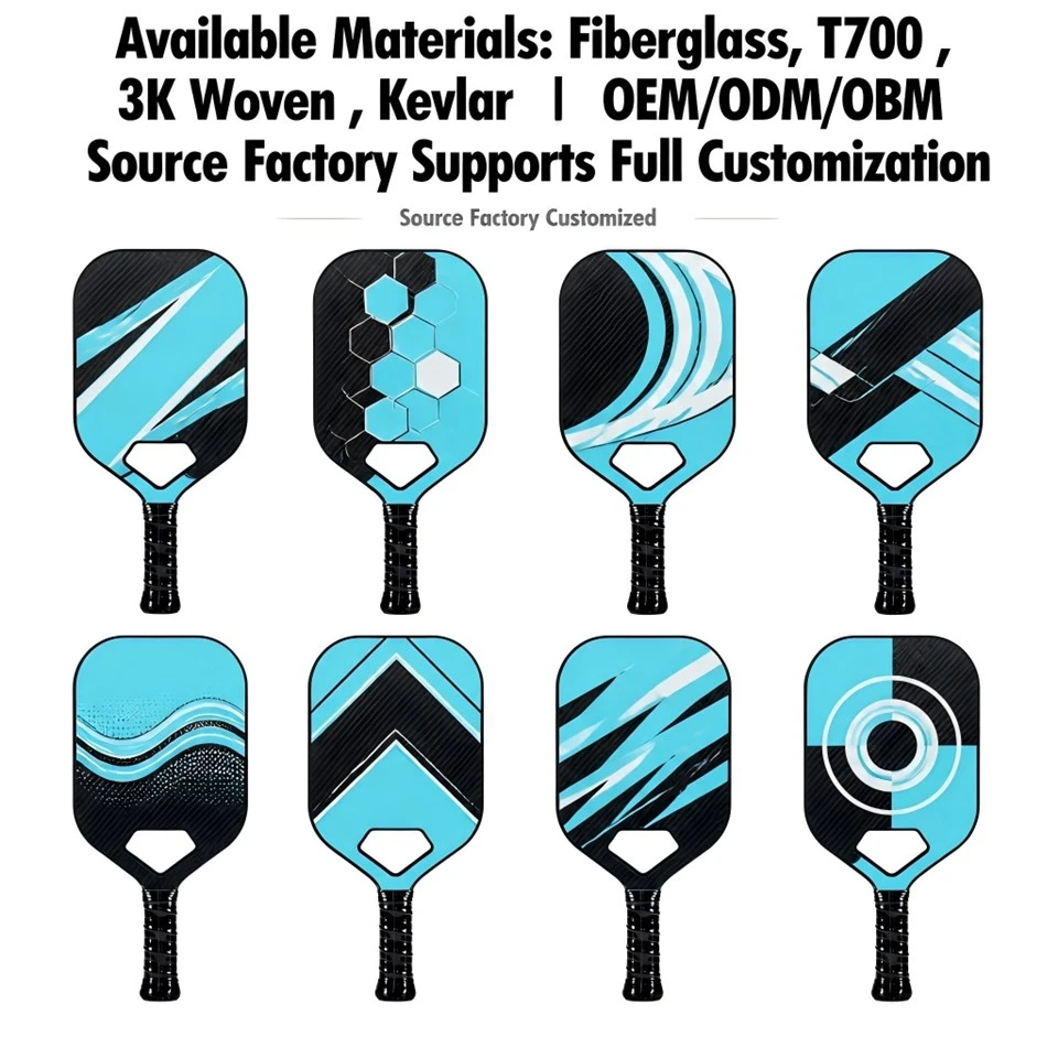 Factory Professional Carbon Fiber Pickleball Paddle Custom Paint And Logo For Bulk Order Pickleball Paddle
